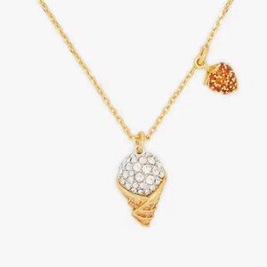 Kate Spade Gold and Orange Ice Cream Necklace